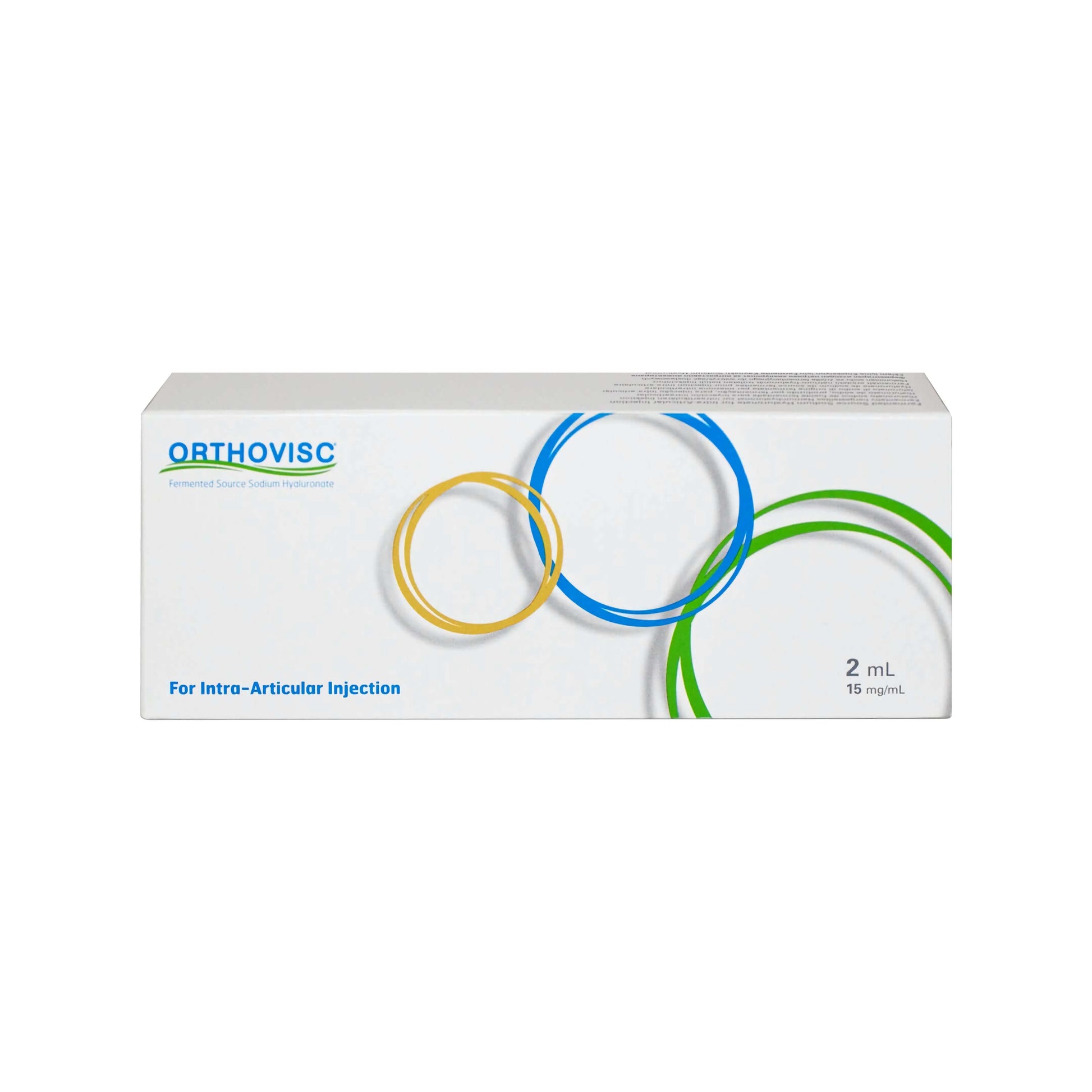 Orthovisc 30mg 2ml Hyaluronsäure-Injektion von Plasmaconcept AG, Verpackung mit Injektionsspritze für Arthrose-Gelenke