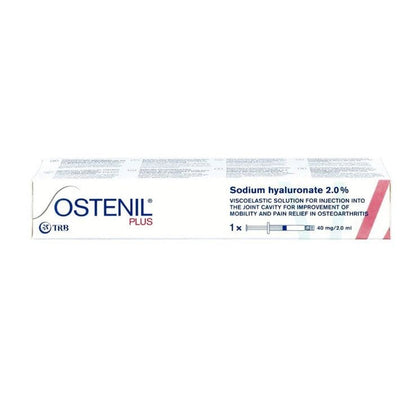Ostenil Plus 40mg/2ml Hyaluronsäure Gelenkspritze von TRB Chemedica für Gelenkschmerzen und Gelenkpflege, injizierte Behandlung